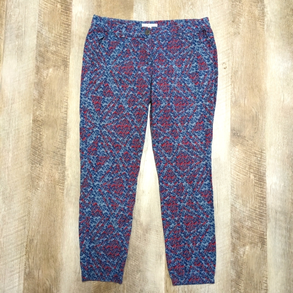 CAbi Palm Beach Crop Printed Pants